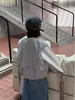 YX Ropa para Niños Estilo Otoño 2026 Versión Coreana Chaleco Chaqueta Corta Infantil Cuello Redondo Botón a Presión Estilo Ropa de Trabajo Ropa Exterior de Moda