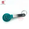 Conjunto de copos medidores e colheres medidoras de plástico de fábrica com escala, cabo de aço inoxidável, conjunto de 8 peças, conjunto de 4 peças, colher medidora PP