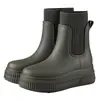 Botas de lluvia sencillas exportadas tejidas voladoras combinan con todo prácticas botines cortos impermeables antideslizantes elásticas Chelsea suela gruesa de aumento de altura botas de lluvia