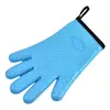 Nueve Guantes de Algodón Engrosado de Doble Capa con Silicona Aislante para Hornear en Casa, Cinco Dedos, Cocina al por Mayor