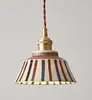 Luminária Pendente de LED Cerâmica Estilo Japonês para Quarto com Janela de Canto, Sala de Jantar, Varanda Cerâmica Vintage Estilo Americano, Corredor Vintage, Luminária Pendente Mid-Century