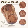 Bandeja Transparente de Madera para Molinillo de Pimienta Madera de Acacia Soporte para Taza de Lavado de Hotel Bandeja de Madera Maciza para Joyas y Llaves