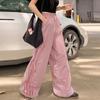 Calça Jogger Casual da Moda para Mulheres, Novo Estilo Outono e Inverno 2026, Cintura Alta, Detalhe de Renda, Caimento Fluido, Emagrecimento, Calça Esportiva Wide Leg
