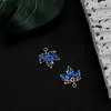 Colgante de Hoja de Arce con Circonita Chapado en Oro de Lujo Moderno Materiales para Accesorios de Joyería para Pendientes, Collares, Pasadores