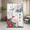 Divisória de parede dobrável estilo chinês para quartos de hotel, hall de entrada, sala de estar, apartamentos pequenos, simples e fácil de usar para decoração de casa