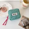 Bolso Pequeño Cuadrado a Cuadros Hisocute para Niñas, Bolso Portátil para Lipstick, Bolsa de Almacenamiento para Auriculares, Bolsa de Almacenamiento para Tarjeta de Comedor de Estudiante