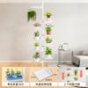 Estante para Flores Balcón de Pie Estante de Almacenamiento Arte de Hierro para el Hogar Sala de Estar Maceta Multicapa Planta en Maceta Plantas Verdes Altura Ajustable