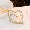 Accesorios Nuevos Transfronterizos Moda Coreana Collar Colgante Collar con Forma de Corazón Cadena para Clavícula de Suéter para Mujer Regalo de Navidad