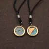 Colgante de moneda Shangui hecho de plata tibetana, colgante de moneda de cinabrio estilo chino vintage, accesorio de collar de hebilla de paz retro