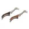 Pinzas para Té de Grulla de Titanio Puro, Accesorios de Juego de Té de Gama Alta, Seis Caballeros de la Ceremonia del Té, Pinzas para Taza de Té, Accesorios para Ceremonia del Té Casera, Madera de Nogal