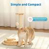 Rascador de madera para gatos juguete divertido para gatos cuerda de sisal no suelta migas columna rascadora para gatos pista de bola auto-alivio marco de escalada para gatos integración