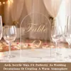 Placa de Número de Mesa Acrílico Transparente Transfronterizo con Arco DIY en Blanco para Boda, Placa de Asiento, Adornos para Decoración de Eventos y Fiestas