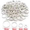Platino Chapado en Oro de 18 Quilates Plata Gruesa Color Conservante Hueso Aplanado Anillo Cerrado Colgante Accesorios para Joyería DIY