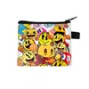 Cartera de monedas de dibujos animados de Pac-Man, monedero con cremallera, tarjetero con temática de videojuegos y bolsa para guardar auriculares - al por mayor