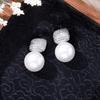 Brincos requintados de pérolas quadradas com diamantes super flash, estilo francês leve, luxo sofisticado, nicho exclusivo, elegante, brincos elegantes