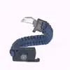Pulsera de Cuerda de Paraguas al por Mayor con Cuchillo Pulsera de Supervivencia Cuchillo para Hombres Tejida a Mano con Cuerda de Paraguas Pedernal Defensa al Aire Libre Pulsera para Mujeres