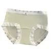 Ropa Interior de Seda de Hielo para Estudiantes Niñas Antibacteriana Grado A Algodón de Bebé Grado A Algodón Entrepierna Extendida Transpirable Cintura Media Calzones para Mujer