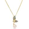Collar para Mujer, Moda Transfronteriza Colgante de Corazón Flor, Diseño Simple de Nicho, Joyería Versátil Cadena Clavícula