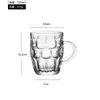 Caneca de Cerveja Levemente Luxuosa 500ml Copo de Cerveja de Vidro com Alça, Alto Valor Estético