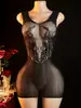 Temu Popular Lencería Sexy Body de Malla Transparente con Abertura en la Entrepierna Ropa Sexy de Malla Transparente Etiqueta de Amazon Shein Dropshipping