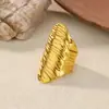 Anillo Geométrico de Línea de Acero Inoxidable Nuevo de Venta Caliente Transfronterizo Europeo y Americano para Mujer Abierto Nicho Elegante Simple Moda