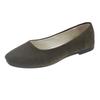 Zapatos Planos de Moda Cuadrados para Mujer Estilo Coreano Gamuza Boca Baja Zapatos Individuales Calzado de Mujer Talla Grande Exportación 4344