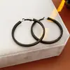 Pendientes Redondos de Aro de Cuero de Aguja Plateada Europeos y Americanos Pendientes de Botón de Moda Simples Versátiles Pendientes Exagerados de Nicho para Mujeres