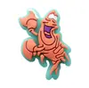 Pingentes de Sapato com Tema de Sereia, Decorações Divertidas de Sapato em Desenho Animado, Presilhas Decorativas de Plástico PVC, Acessórios Destacáveis para Vendas Transfronteiriças
