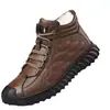 Zapatos para Hombre, Zapatos de Algodón Engrosados, Zapatos de Invierno para Hombre, Forrados de Felpa, Cálidos, Zapatos Casuales para Hombre, Suela Gruesa, Caña Media, Zapatos Antideslizantes
