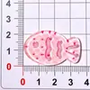 Pegatinas transparentes de resina para uñas de pez con rayas rosa pálido y blanco, con purpurina, textura de gelatina, para pinza de pelo DIY, pegamento cremoso, accesorios hechos a mano a juego