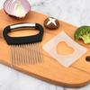Aguja de Acero Inoxidable para Cebolla Ablandador de Carne para Filete Tenedor de Cebolla Casero Soporte Rebanador de Verduras Herramienta de Cocina
