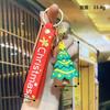 Chaveiros de Borracha Macia Série de Natal Véspera de Natal Desenho Animado Chaves de Carro Papai Noel Pingente 3D Pequenos Presentes