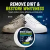O Creme de Limpeza Removedor de Manchas para Sapatos Brancos KineShineX é adequado para tênis, sapatos de lona e sapatos de couro, e pode ser usado para limpar sem água.