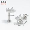 Pendientes de Acero Inoxidable con Circonita Transfronterizos Versátiles de Marquesa Corazón para Hélice de Oreja Pendientes para Piercing de Labio Espiral Interior