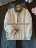 Sudadera de retazos a cuadros estilo americano con cuello camisero para hombre, nueva camiseta de manga larga con cuello POLO para primavera y otoño con diseño de dos piezas simulado