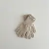 Guantes de Invierno Yipan para Niños Color Caramelo Lazo Guantes sin Dedos Calientes Antifrío para Niñas Guantes de Cinco Dedos