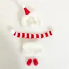 Versión Mini 4.0Labubu Cuarta Generación Vinilo Peluche Base Contraseña Muñeca Ropa Sombrero de Navidad Traje de Muñeco de Nieve