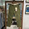 Calça de Trabalho Casual Americana com Fivela Japonesa Sarja de Algodão Outono Solta Reta Ami Cáqui Calça Casual para Homens