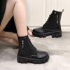 Botas Sapatos Femininos 2025 Novo Moda Coreana Outono e Inverno Sapatos de Cano Alto Botas Femininas Botas de Salto Alto Cano Médio