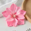 Flor Artificial Clematis Presilha de Cabelo Adorno de Cabeça Casamento Decoração de Casa Presente Flor Decorativa Tecido de Seda Flor Artificial DIY