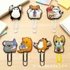 Clips para Papel con Animales de Dibujos Animados Transfronterizos Papelería para Estudiantes Pequeños Regalos en Stock Lindo Marcador de Taza de Té de Leche Clips de Papel Coloridos