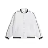 Chamarra de Béisbol Uniforme Escolar Personalizado Hecho a Pedido Otoño Invierno Retro Moderno Cárdigan Reunión Deportiva Grupo de Estudiantes Uniforme Estampado Logo