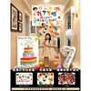 Feliz Cumpleaños para Niños de 2 Años, 4 Años, 5 Años, Niños, Niñas, Globos de Fiesta, Cadena de Lluvia para Colgar, Tela Colgante, Decoración de Escenario 3