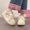 Zapatos Campus Blancos de Suela Gruesa Dopamina para Mujer 2025 Nuevos Zapatos Casuales Macaron Combinables para Todo Zapatillas Ligeras de Nicho