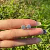 Pendientes de Plata de Ley S925 de Fábrica para Mujer, Moda Europea y Americana, Lujo Ligero, Gama Alta, Pendientes Exquisitos Incrustados con Circonita, Joyería para Orejas
