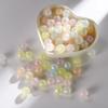 Sirena Ji cielo estrellado luminoso colorido trompeta flor torcida melocotón corazón ángulo cuentas DIY hecho a mano cuentas sueltas accesorios