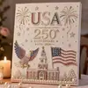 Pintura de Diamantes 5D5D5D DIY, un producto transfronterizo para el 250 aniversario de los Estados Unidos, presentando una pintura de perlas hecha a mano DIY con un marco