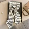 Bufanda Larga de Seda Doble Cara para Mujer, Ropa Profesional, Cinta Ol, Nuevo Estilo Coreano de Primavera y Verano, Bufanda Decorativa Pequeña, Banda para el Cabello de Gota de Agua