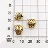 Accesorios de Joyería para Pulseras DIY Aleación Vintage Cabeza de León Cuentas Espaciadoras de Agujero Grande 1 Pieza