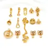 Colar com pingente de sino lanterna de zircônia 14K banhado a ouro, cor duradoura, material de acessório para contas, peças para joias DIY D178